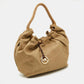 Michael Michael Kors Beige Metallic Canvas Ring Tote