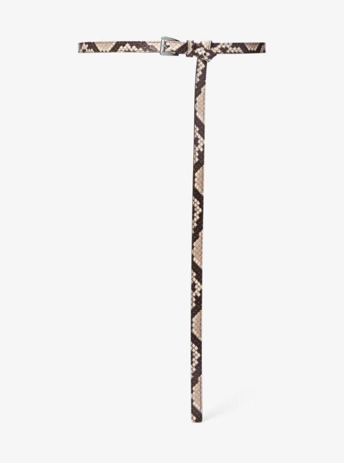 Joni Python Embossed Leather Trouser Belt