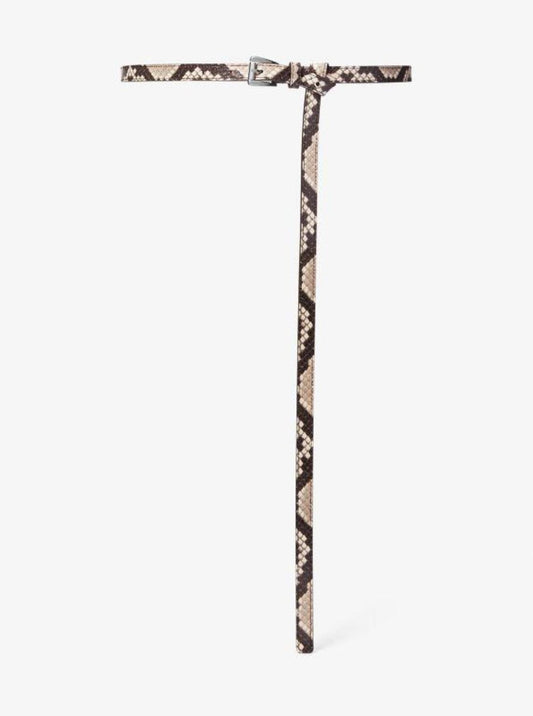 Joni Python Embossed Leather Trouser Belt