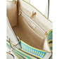 Manhattan Striped Woven Straw Large Tote