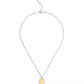 Two-Tone Signature Hangtag Pendant Necklace