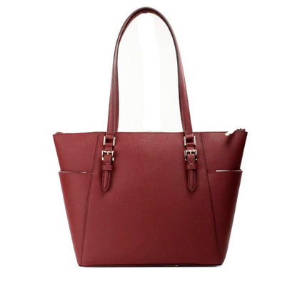 Michael Kors Charlotte  Cherry Large Leather Top Zip Tote Bag Women's Purse