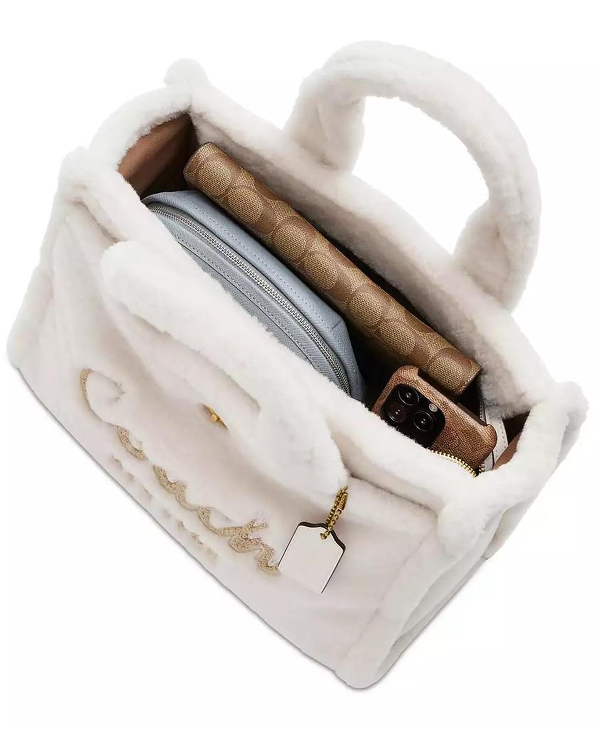 Shearling Cargo Medium Tote Bag