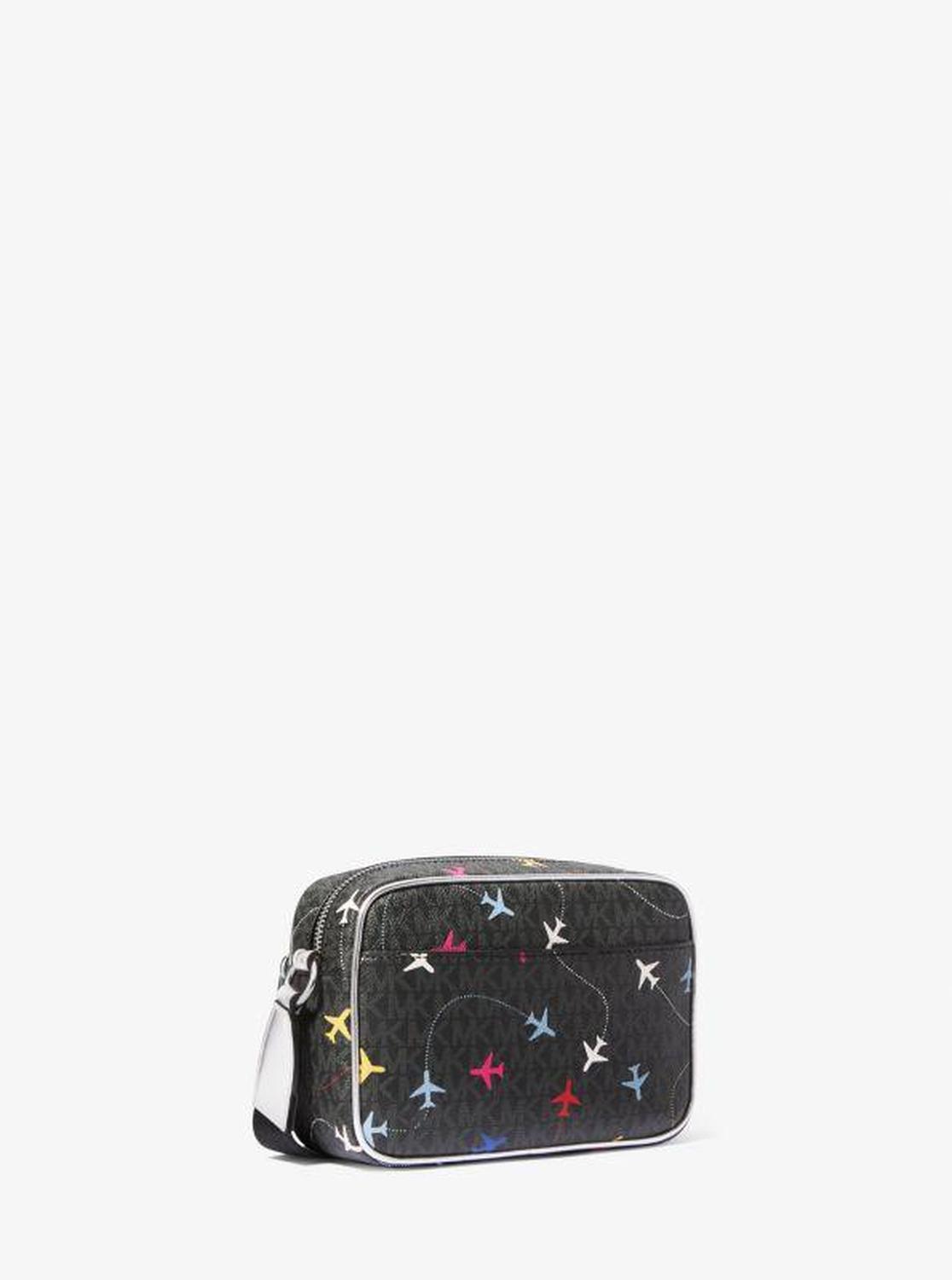 Jet Set Large Printed Signature Logo Crossbody Bag