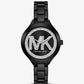 Aspyn Pavé Logo Black-Tone Watch