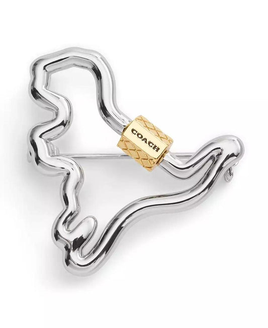 Two-tone Signature Carabiner Rexy Brooch