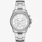 Oversized Everest Pavé Silver-Tone Watch