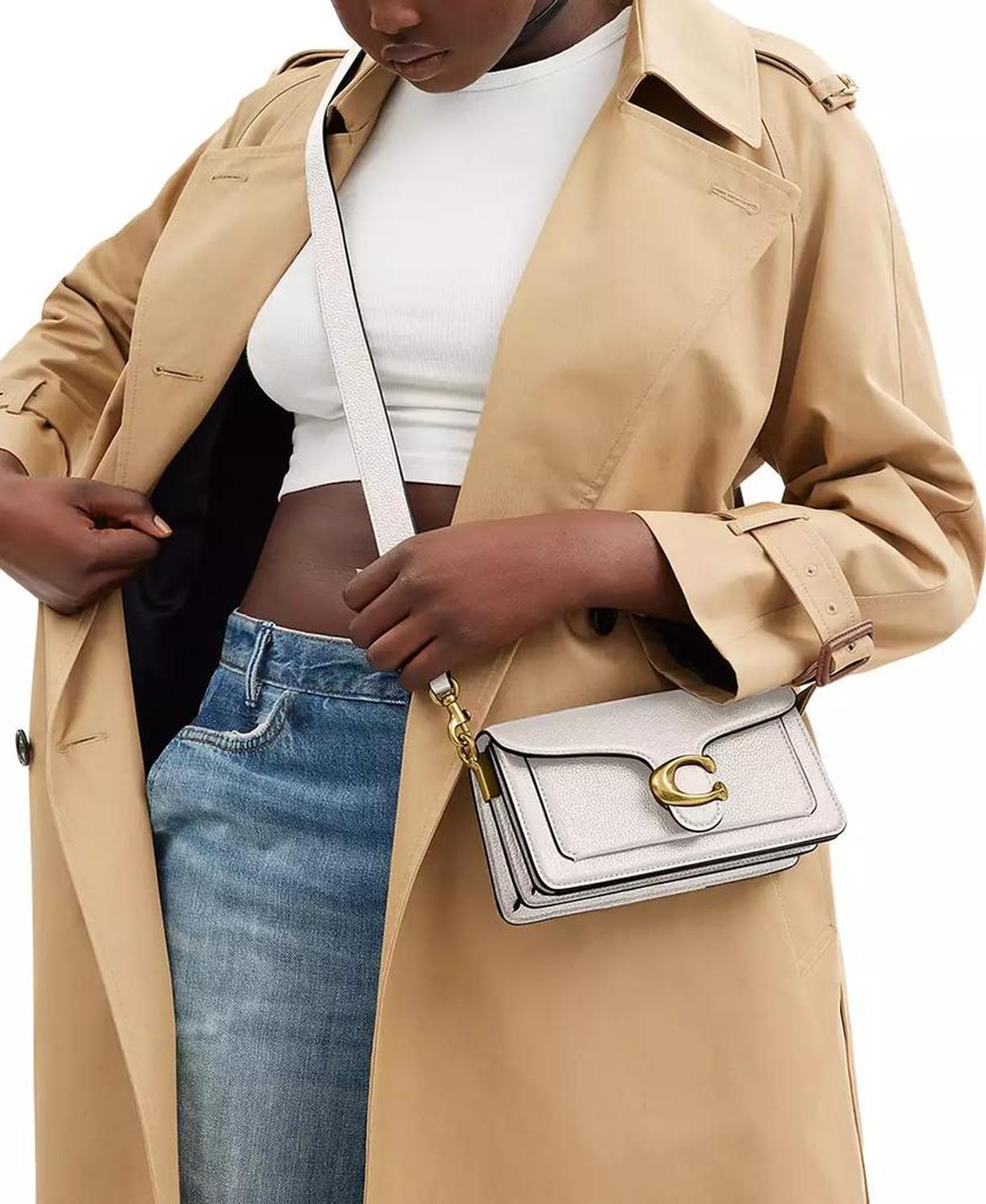 Polished Pebble Leather Mini Tabby Shoulder Bag 20