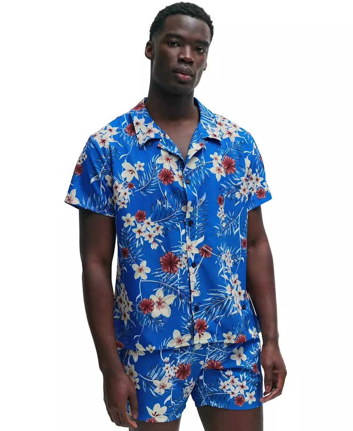 Men's Regular-Fit Printed Beach Shirt
