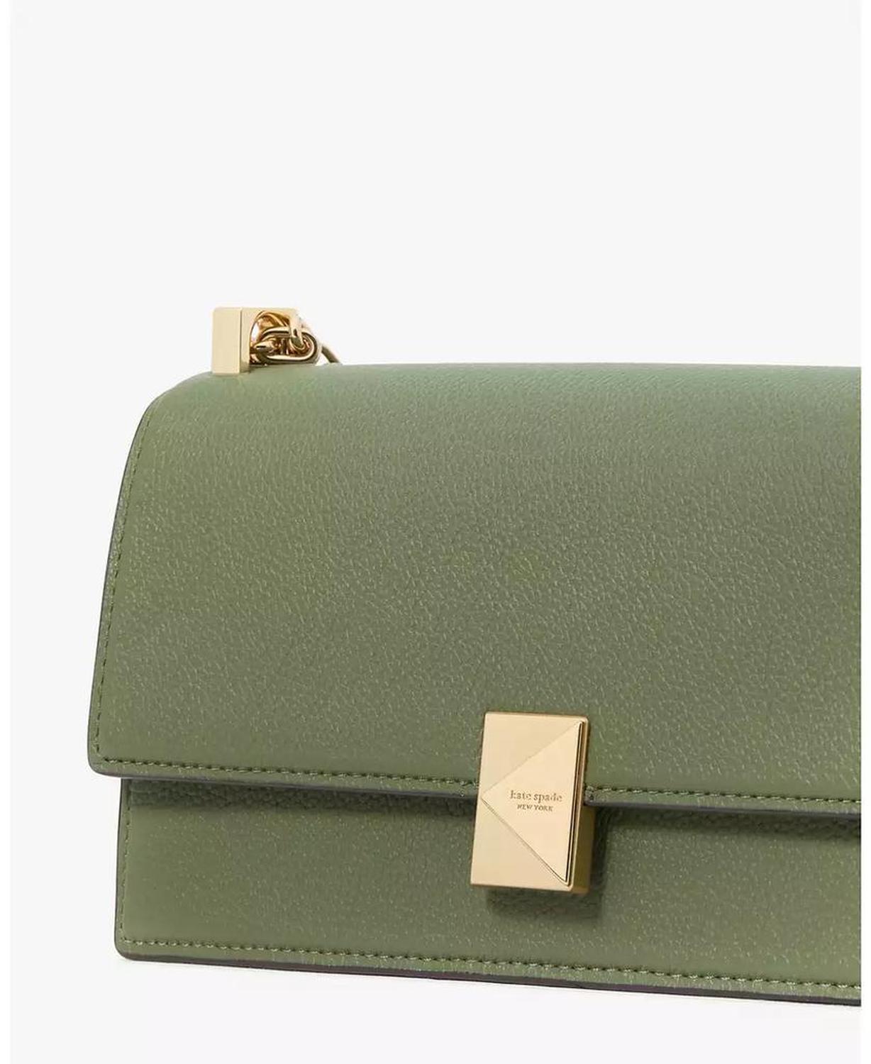 Women's Deco Pebbled Mini Flap Chain Crossbody Bag