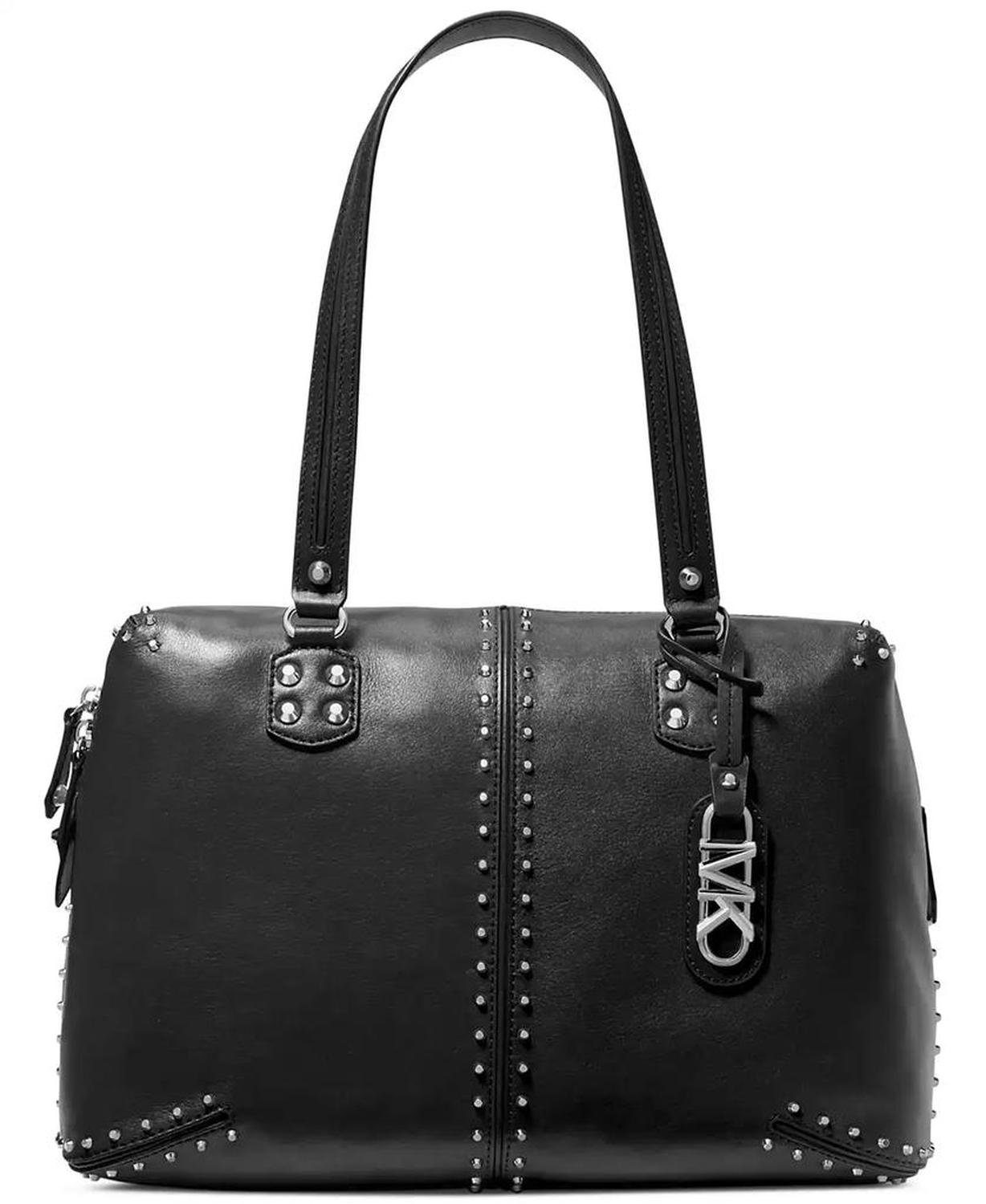 Astor Medium Studded Leather Shoulder Tote