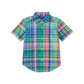 Gingham Cotton Poplin Short-Sleeve Shirt (Infant)