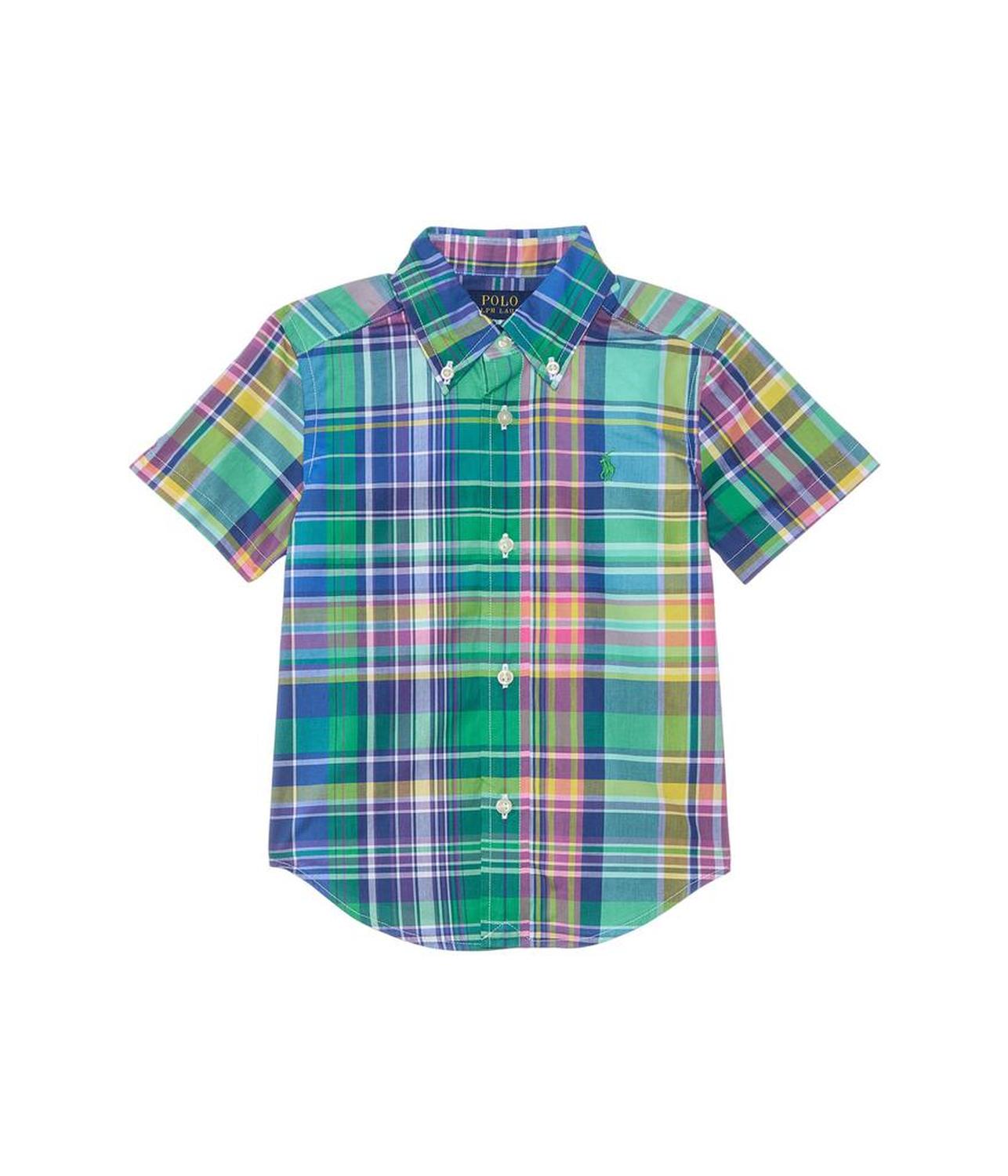Gingham Cotton Poplin Short-Sleeve Shirt (Infant)
