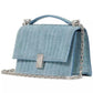 Deco Quilted Denim Mini Leather Crossbody
