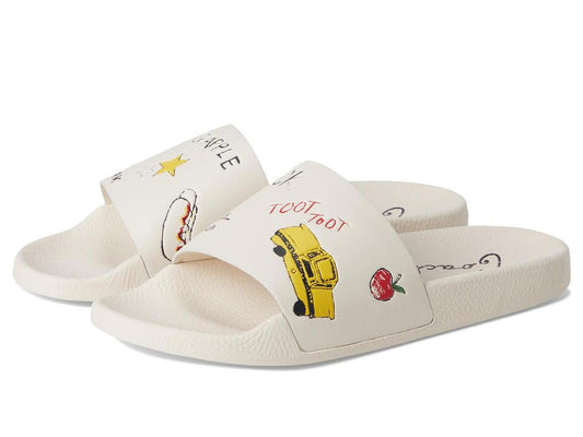 Udele Sport Slide with Sketch Print
