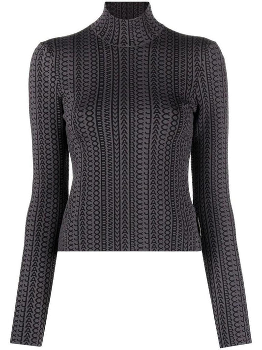 Marc Jacobs The Monogram Patterned Mock Neck Jumper