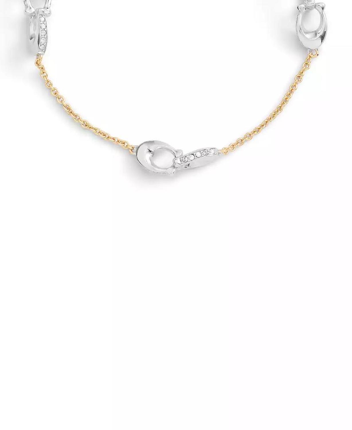 Faux Stone Signature Pave Strand Bracelet