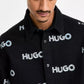 Men's Oversized-Fit Logo Shirt Jacket