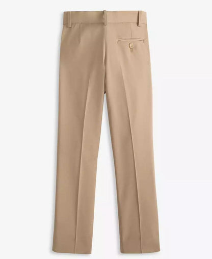 Toddler & Little Boys Plain Hemmed Flat-Front Pants