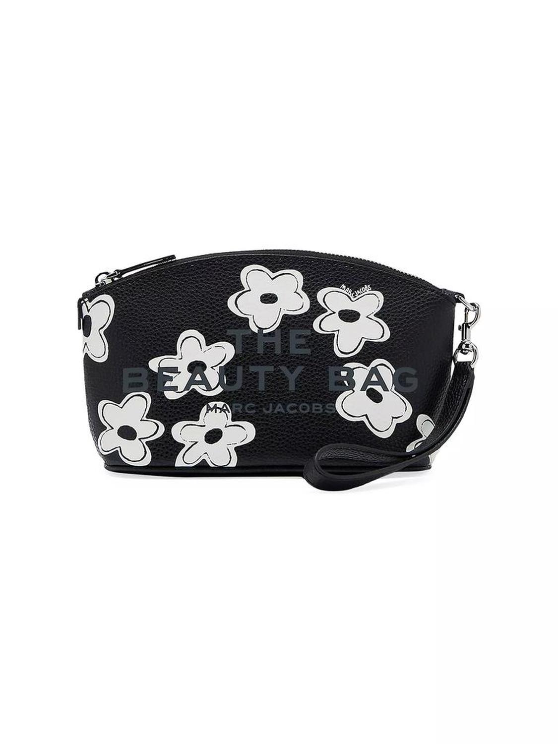 The Daisy Floral Leather Cosmetic Bag
