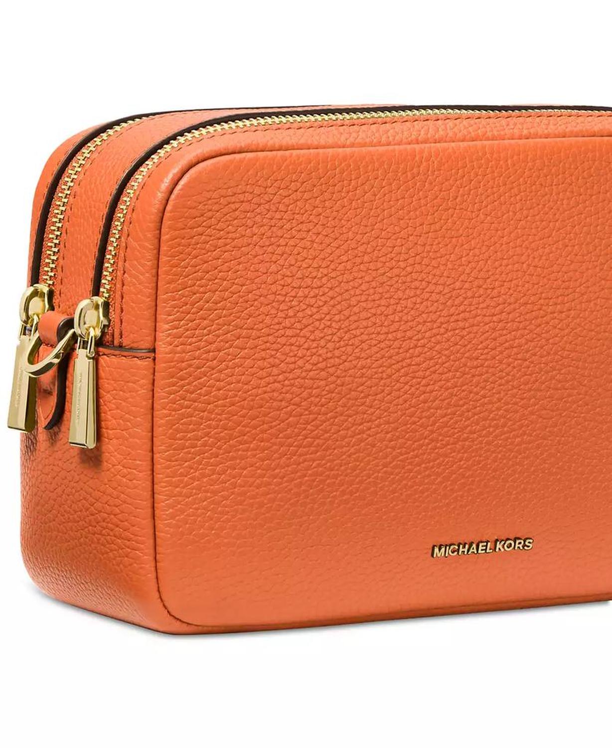 Bryant Medium Leather Double Zip Chain Camera Crossbody