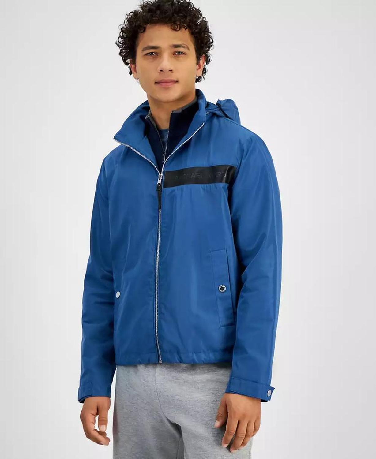 Men's Hooded Lightweight Windbreaker Jacket