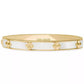 Imitation Pearl Gold Hinge Bangle Bracelet