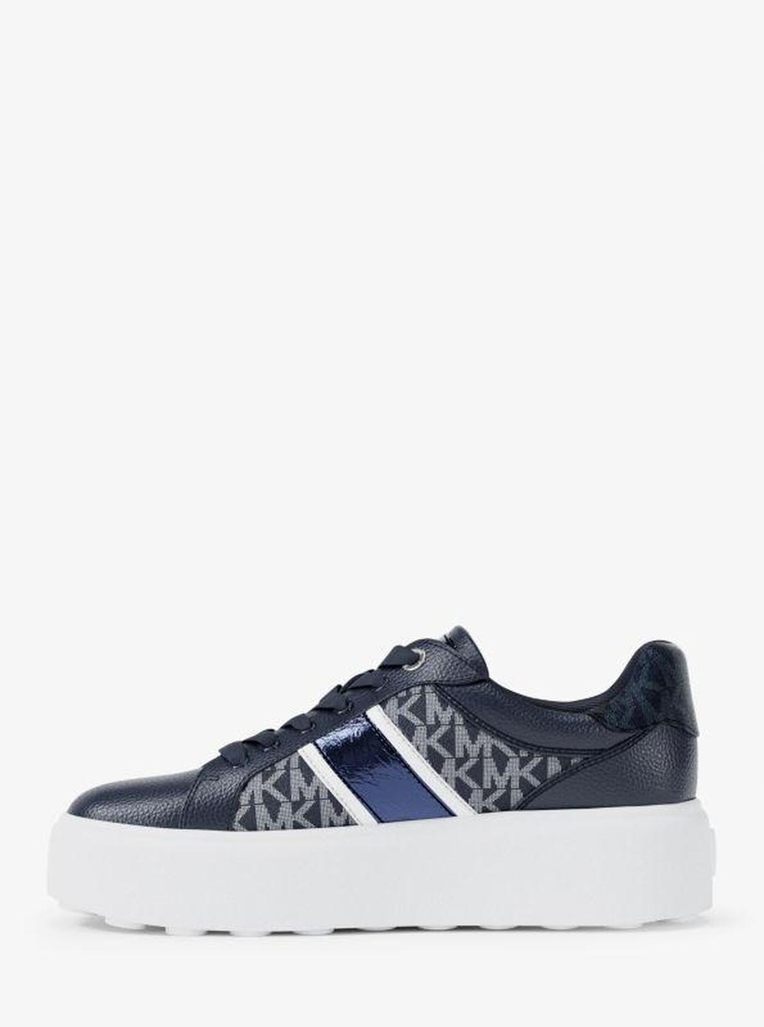 Romey Signature Logo Stripe Platform Sneaker