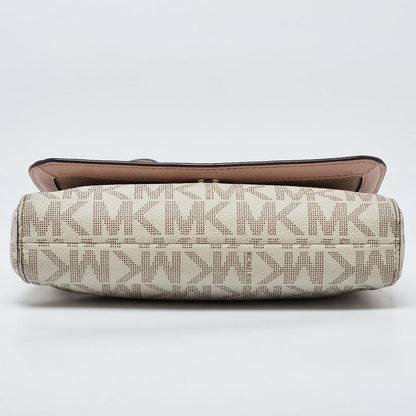 Michael Michael Kors Ivory Signature Coated Canvas Crossbody Bag