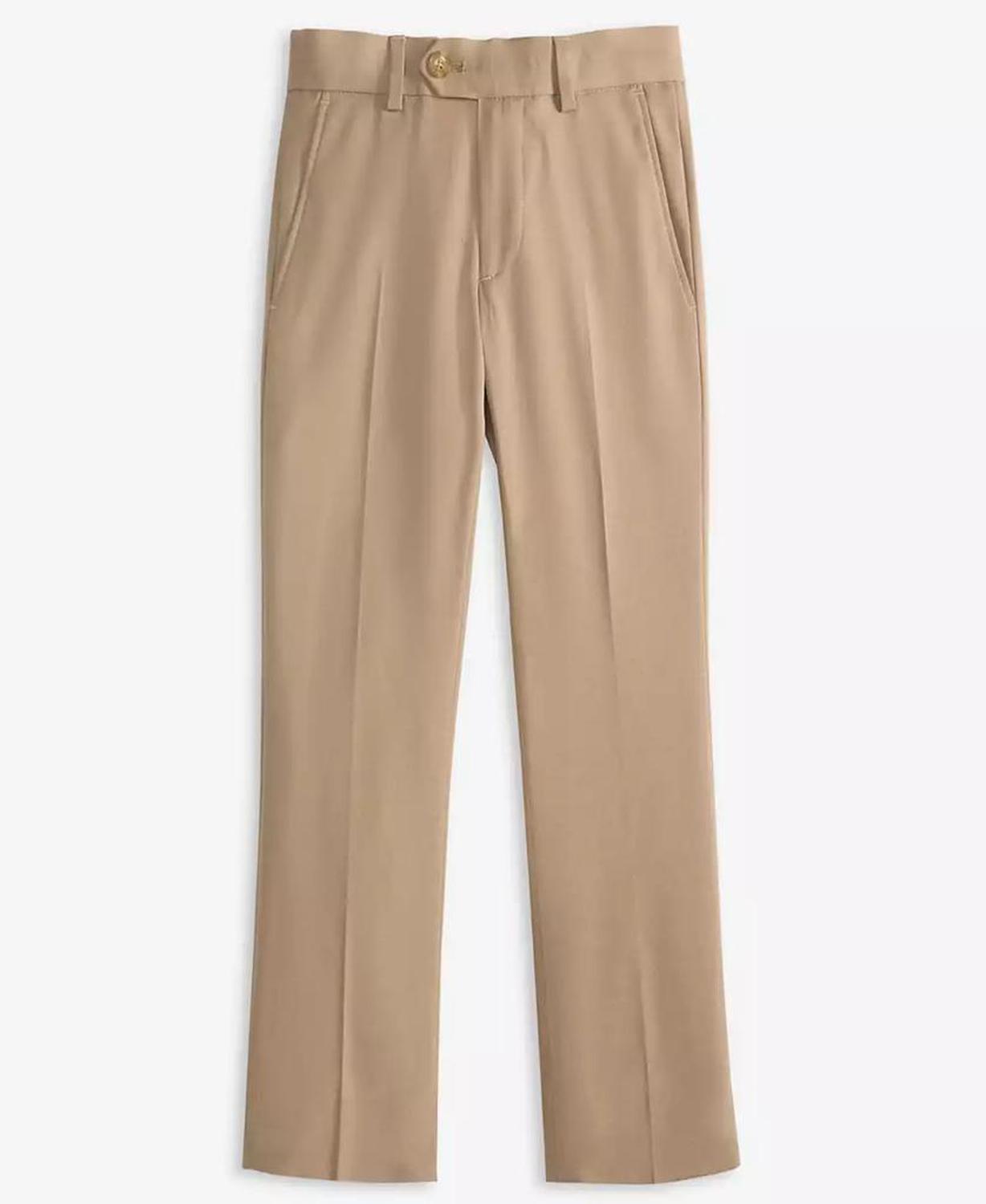 Toddler & Little Boys Plain Hemmed Flat-Front Pants