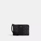 Corner Zip Wristlet In Signature Canvas With Stripe
