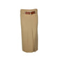 Max Mara Belted Pencil Skirt in Brown Wool