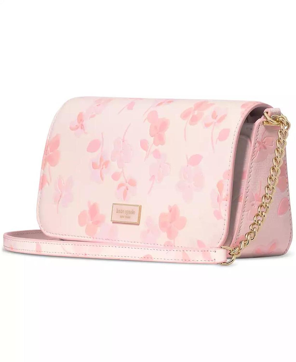 Serena Spring Pansies Leather Chain Wallet