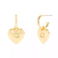 Signature Heart Charm Huggie Earrings