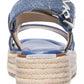 MICHAEL Lynn Leather Buckled Espadrille Sandals