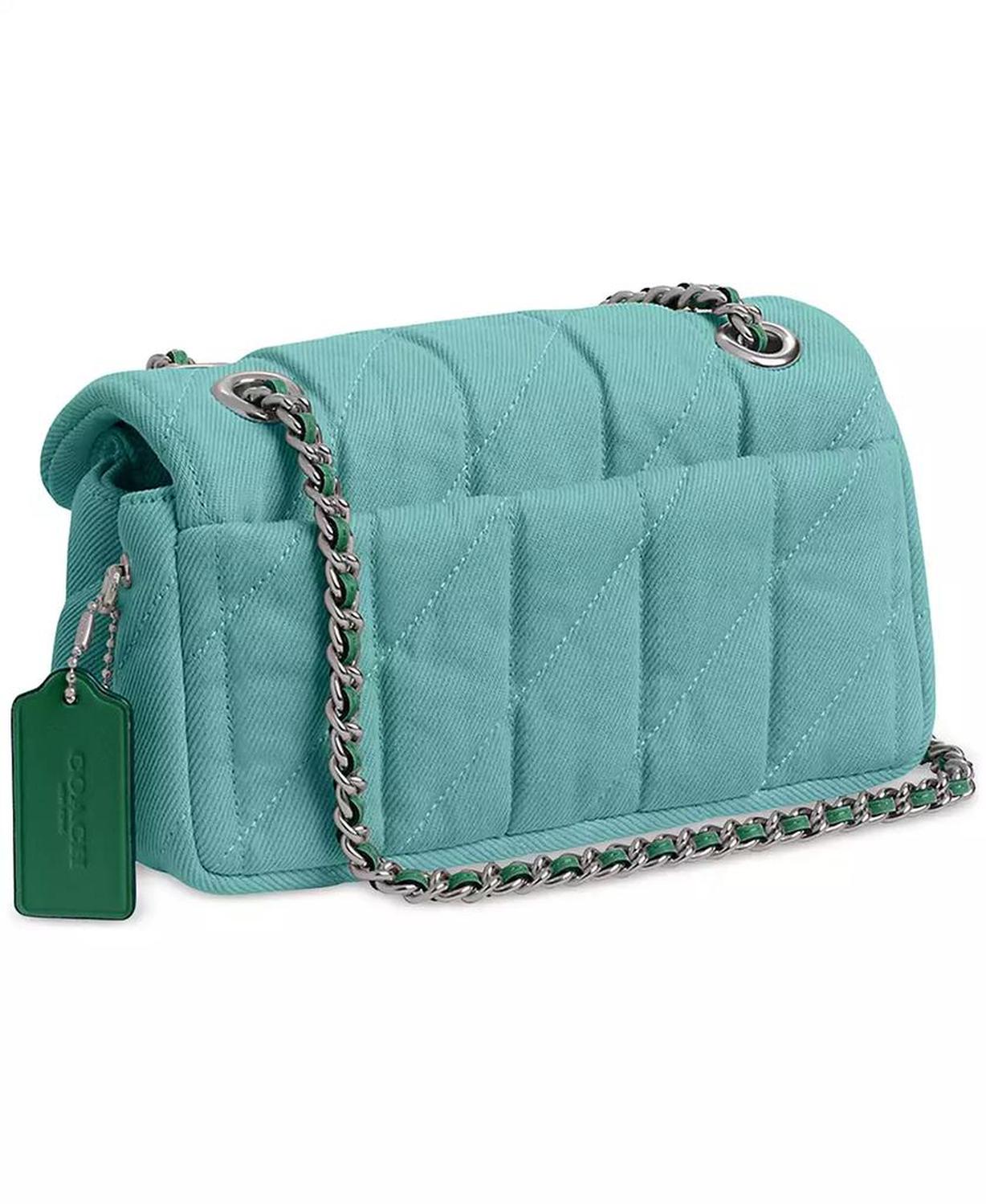Tabby 20 Quilted Denim Shoulder Bag