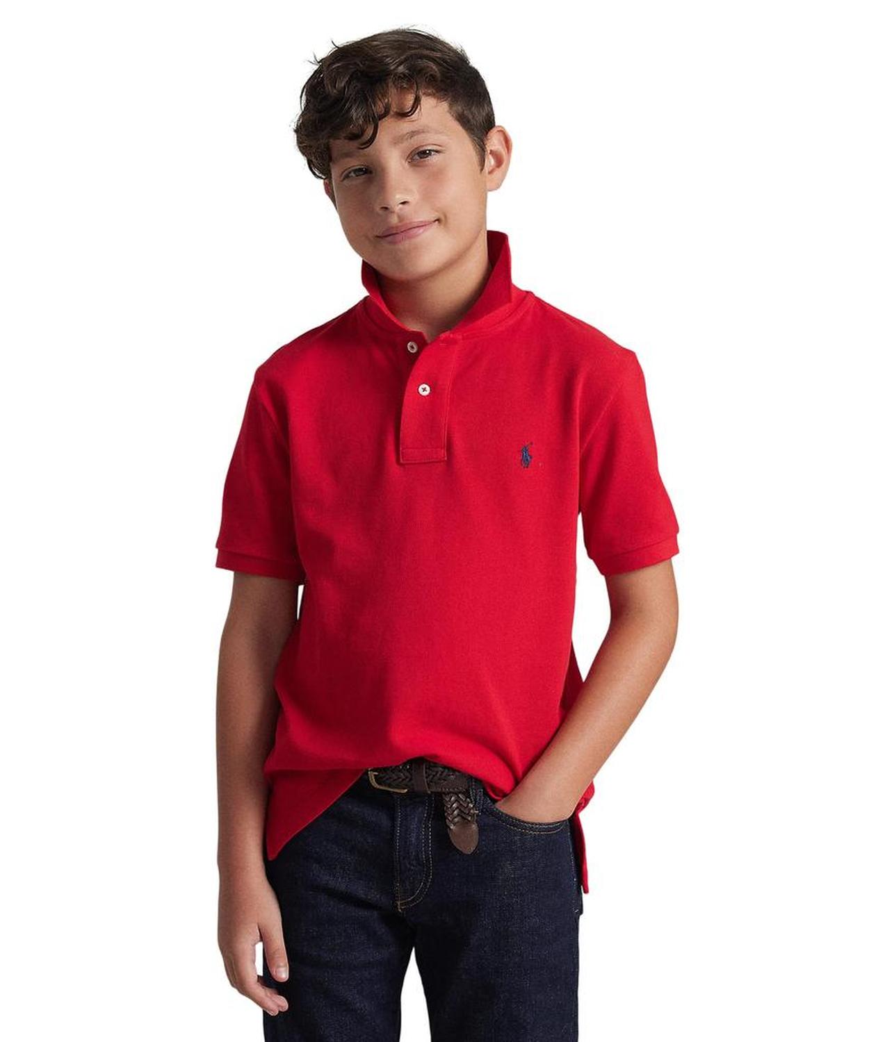 Cotton Mesh Polo Shirt (Big Kids)