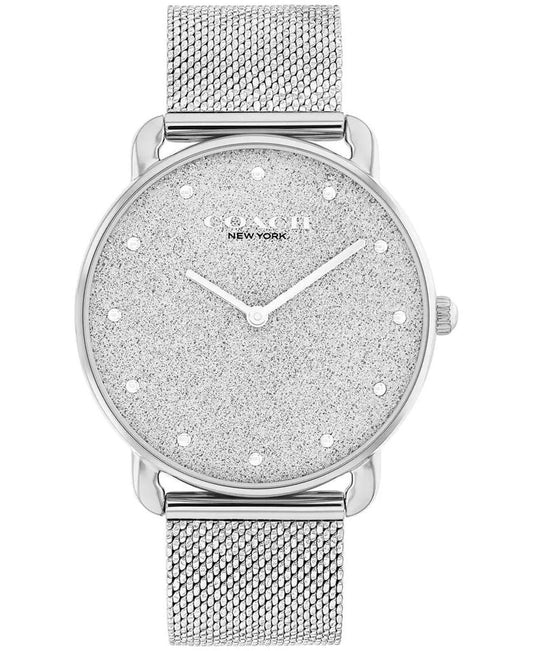 Women's Elliot Silver Tone Stainless Steel Mesh Bracelet Watch, 36mm