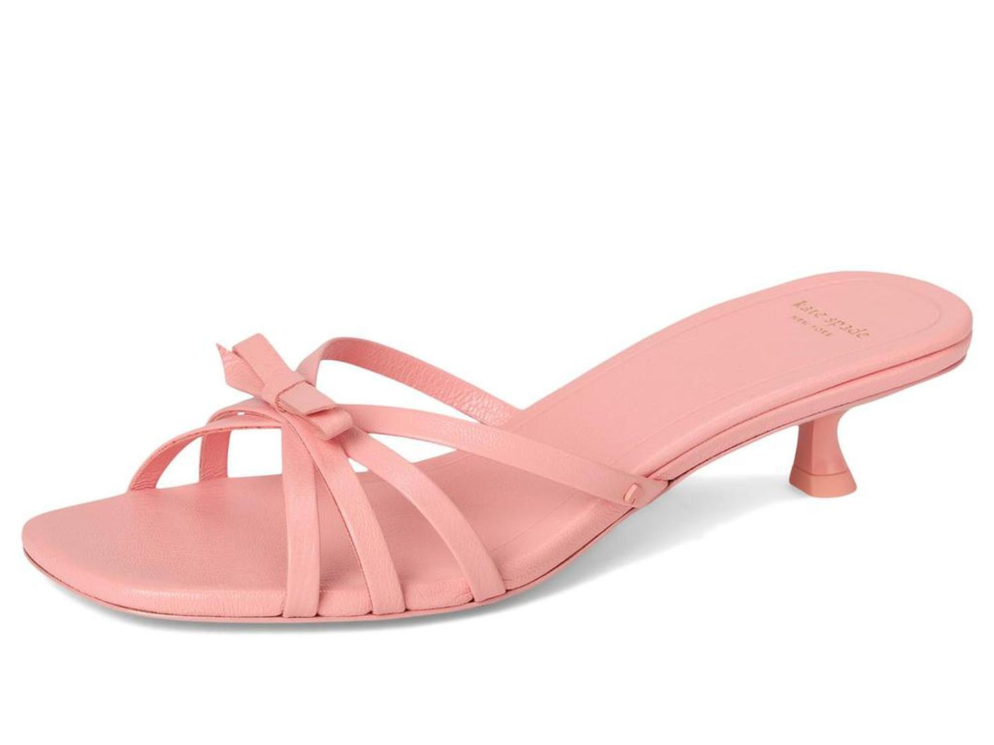 Carolina Pebbled Leather Kitten Heel Sandal