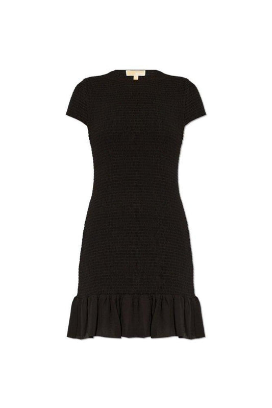 Michael Michael Kors Ruffled Shorrt-Sleeved Mini Dress