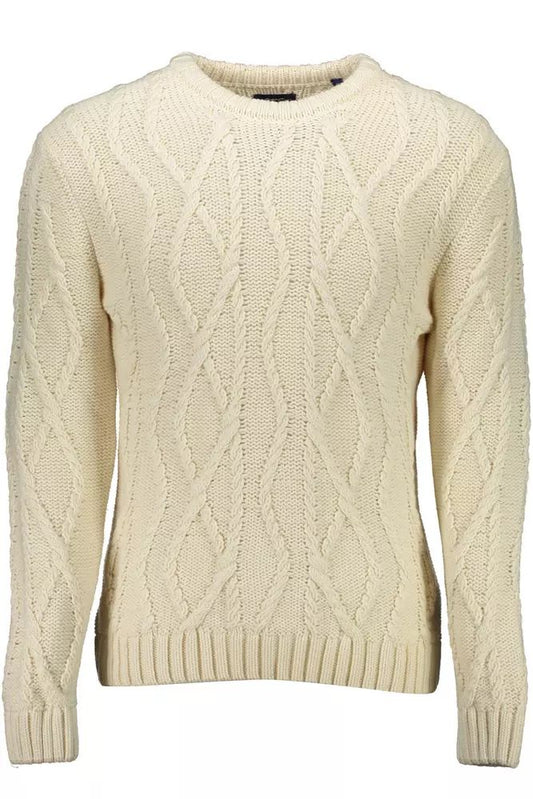 Gant Elegant White Wool-Blend Sweater for Men