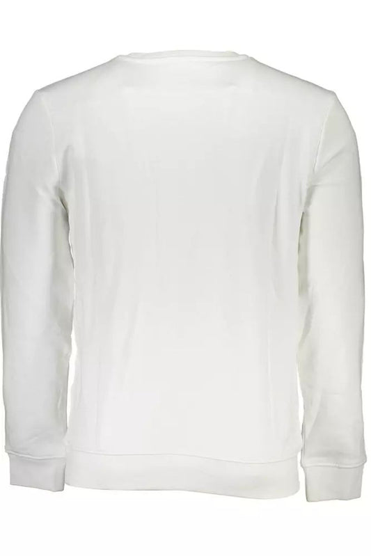 Guess Jeans Sleek White Crewneck Sweatshirt