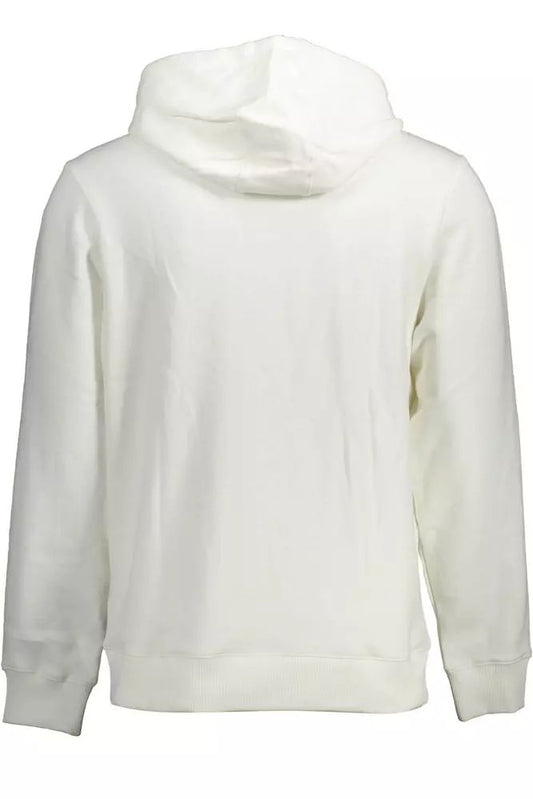 Guess Jeans Eco-Chic White Hoodie with Iconic Print