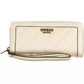 Guess Jeans Chic Beige Polyethylene Wallet with Contrasting Details