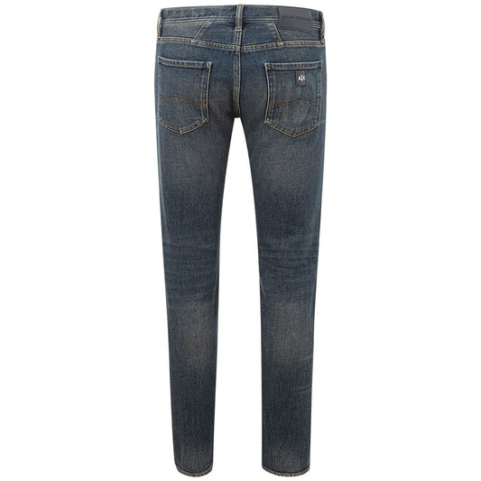 Armani Exchange Sleek Cotton Denim Pants in Rich Blue Hue