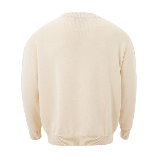 Emporio Armani Elegant Beige Wool Sweater for Men