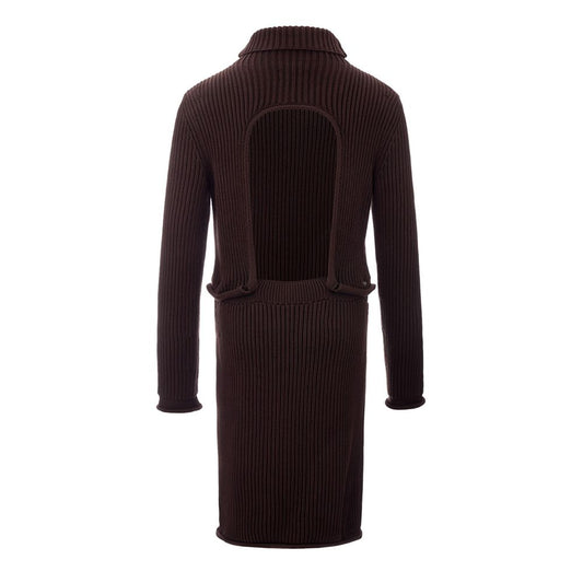 Bottega Veneta Elegant Viscose Brown Suit for Sophisticated Style