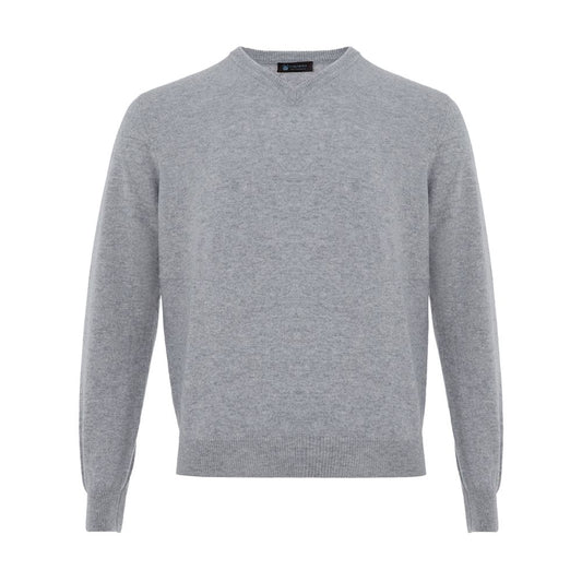 Colombo Elegant Cashmere Grey Sweater for Men