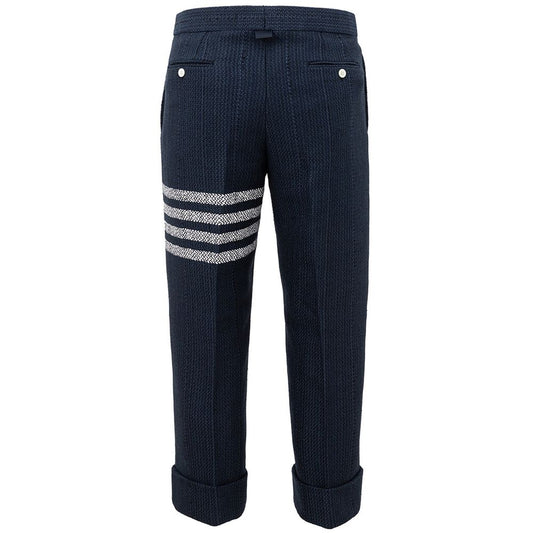 Thom Browne Elevate Your Style with Sleek Acrylic Blue Pants