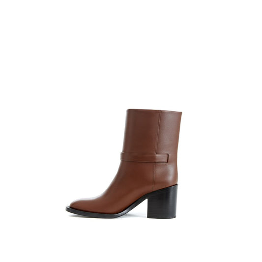 Burberry Elegant Leather Brown Boots